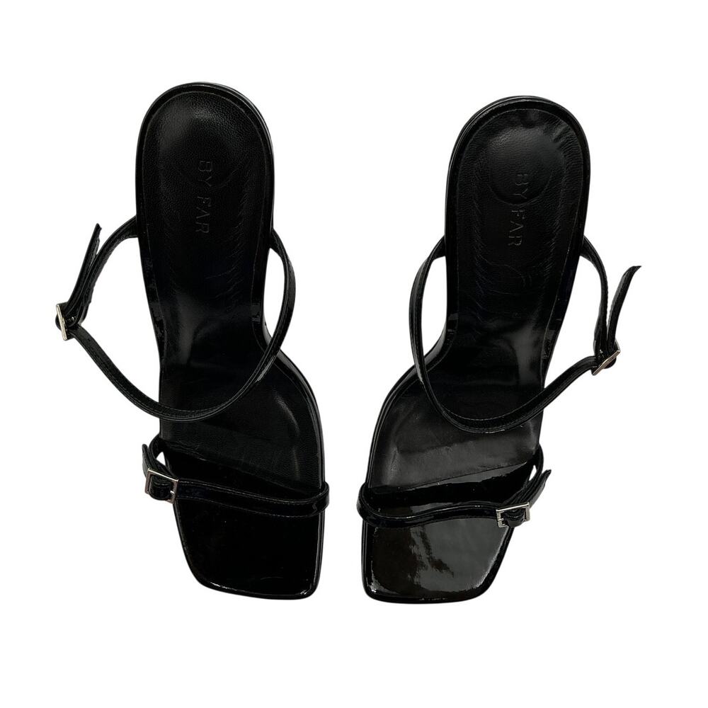 By Far Strappy Black Flick Heels Size 40 EU / US 10 - Picture 5 of 6